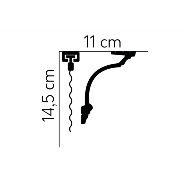 Profil Decorativ Cornisa masca galerie MD156